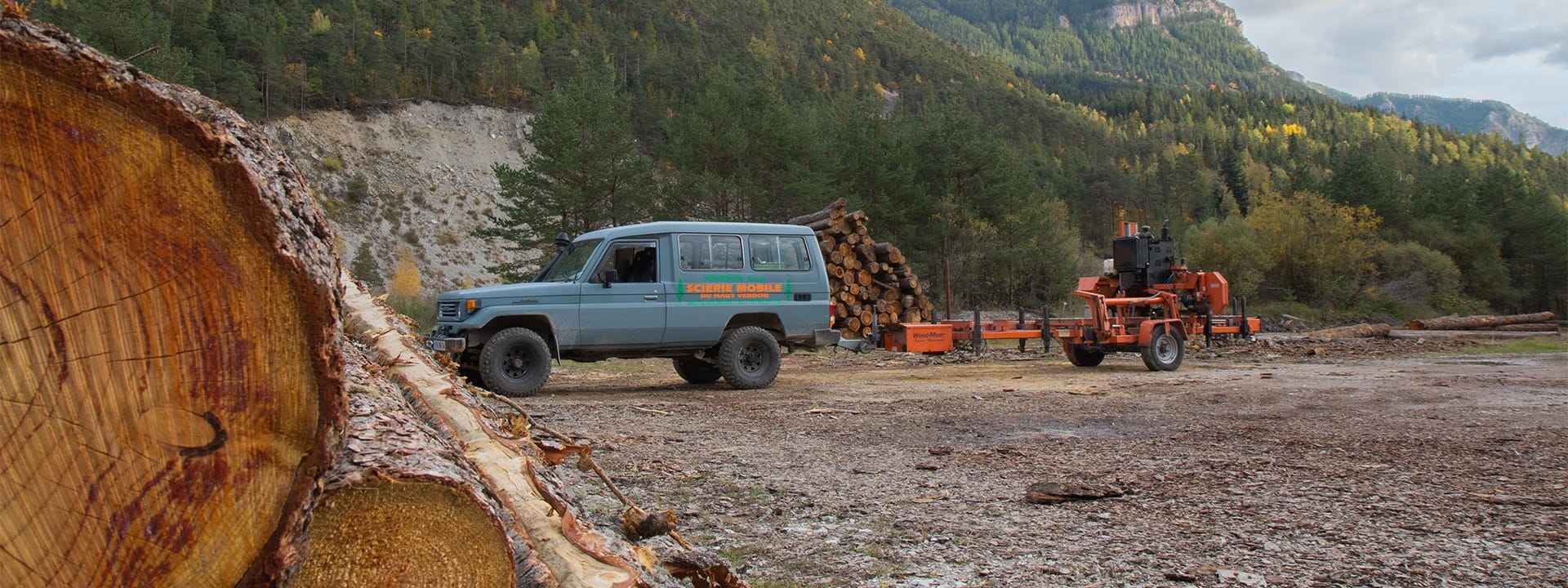 Year-round sawmilling in Haut-Verdon valley with the Wood-Mizer LT70 portable sawmill