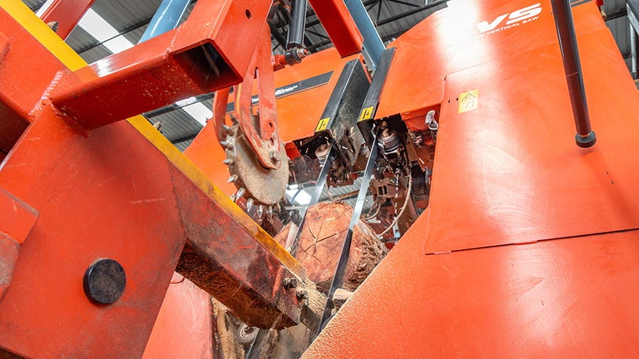 The Twin Vertical Saw provides the primary breakdown.